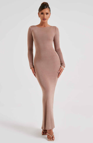 Anastassia Maxi Dress - Chocolate - Napalia