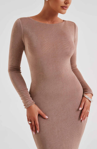 Anastassia Maxi Dress - Chocolate - Napalia