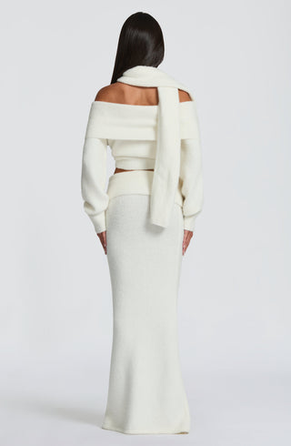 Andie Maxi Skirt - Ivory - Napalia