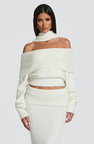 Andie Maxi Skirt - Ivory - Napalia