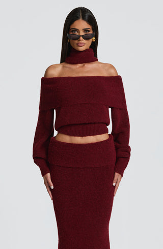 Andie Top - Burgundy - Napalia
