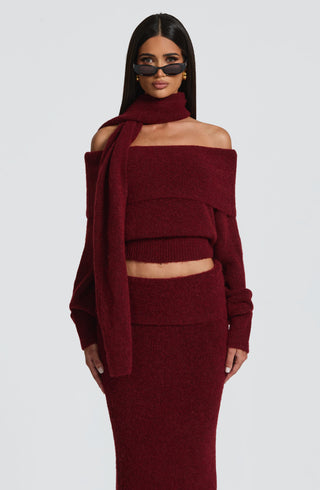 Andie Top - Burgundy - Napalia