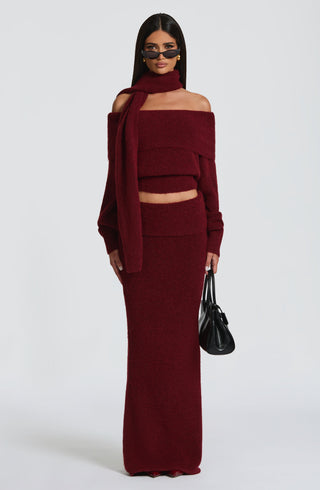 Andie Top - Burgundy - Napalia