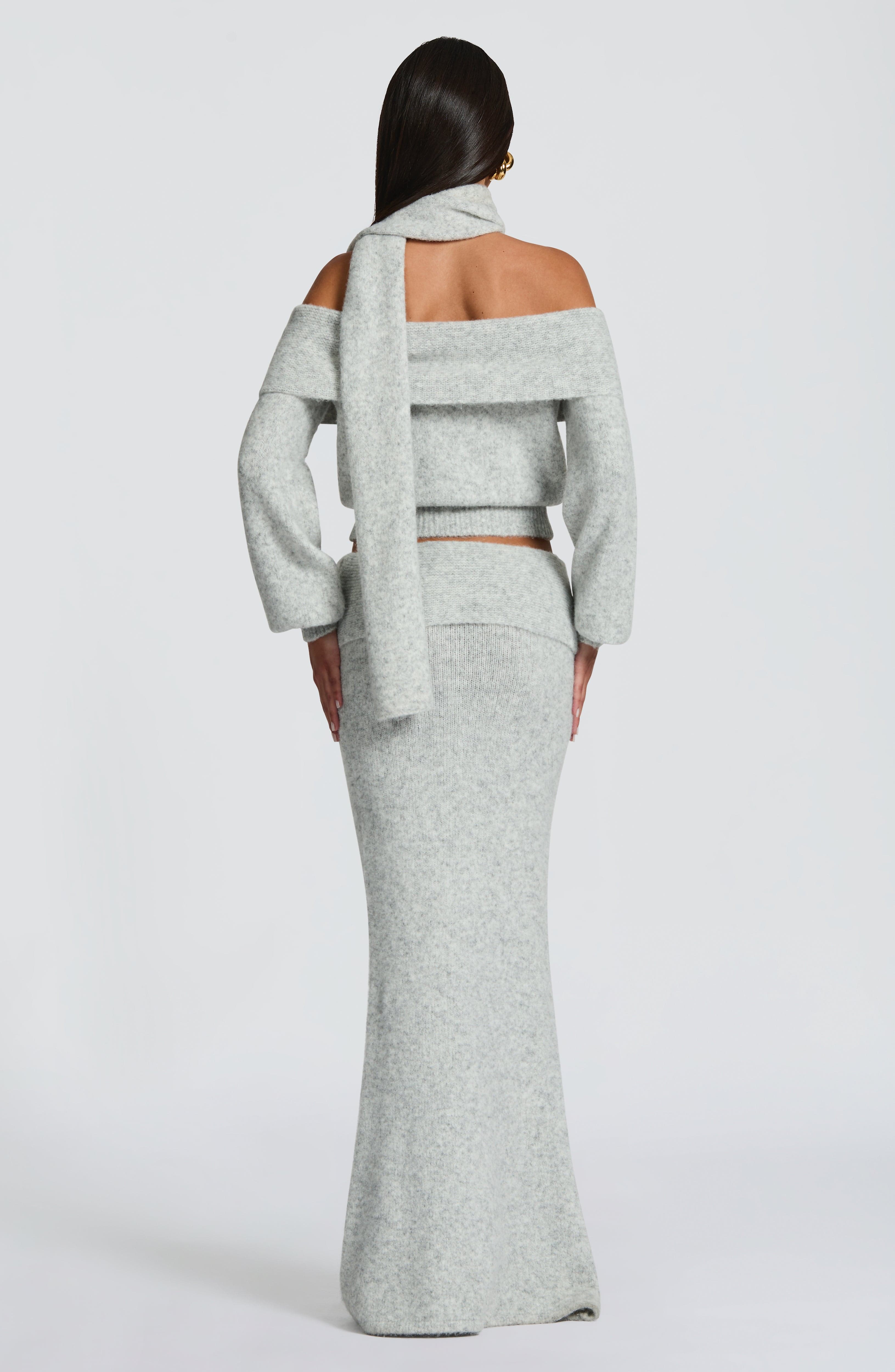 Andie Top - Light Grey Marl - Napalia