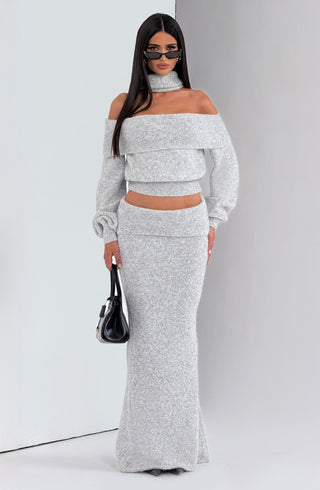 Andie Top - Light Grey Marl - Napalia