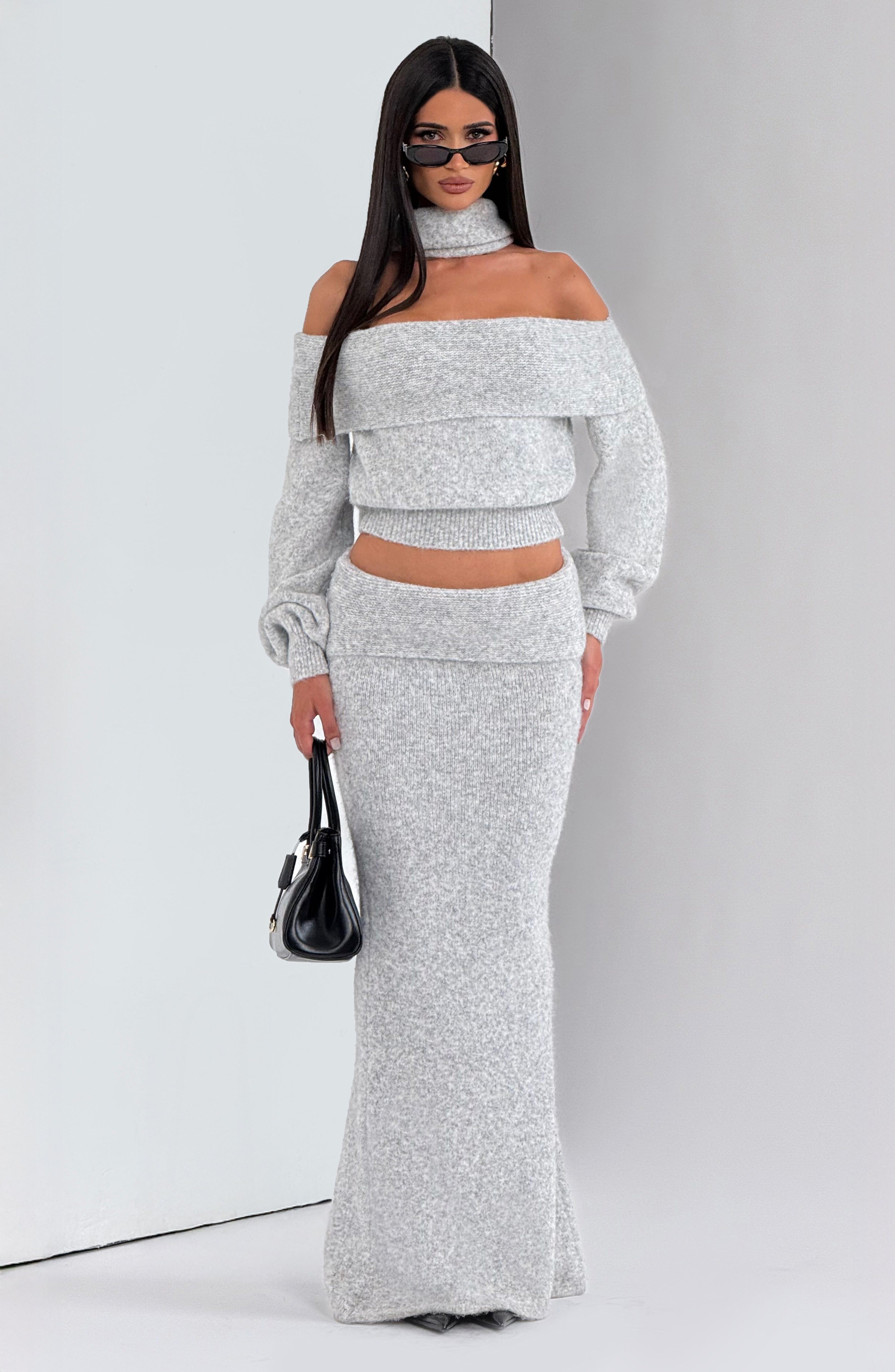 Andie Top - Light Grey Marl - Napalia