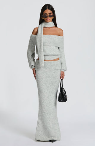 Andie Top - Light Grey Marl - Napalia