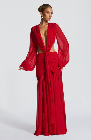 Andrina Maxi Dress - Red - Napalia