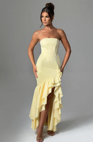 Angelina Maxi Dress - Lemon - Napalia