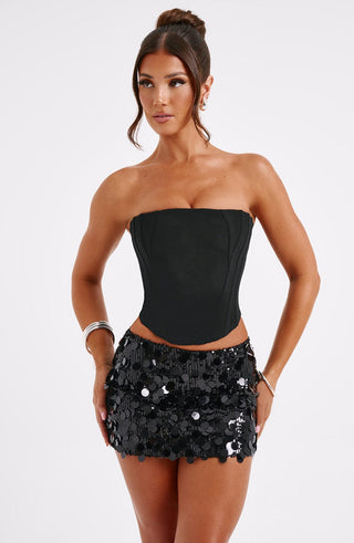 Anissa Mini Skirt - Black - Napalia