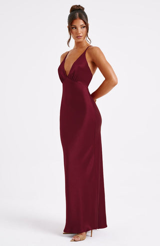 Anja Maxi Dress - Burgundy - Napalia