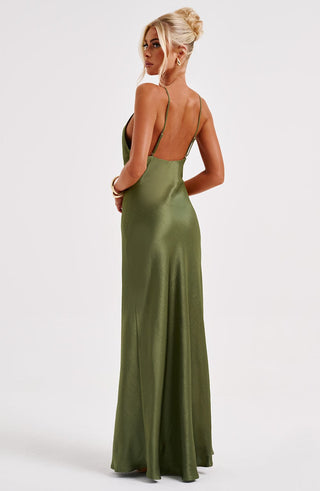 Anja Maxi Dress - Khaki - Napalia