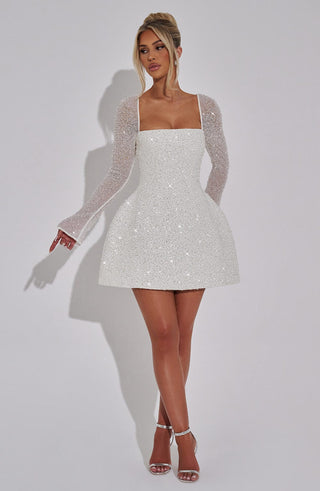 Annabelle Mini Dress - Ivory - Napalia