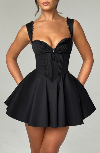 Antonella Mini Dress - Black - Napalia