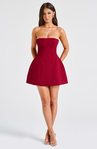 Asha Mini Dress - Wine - Napalia