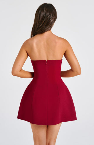 Asha Mini Dress - Wine - Napalia