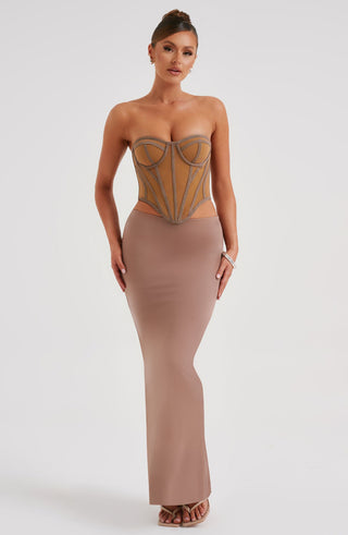 Astrid Maxi Skirt - Chocolate - Napalia