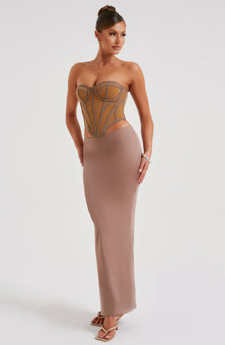 Astrid Maxi Skirt - Chocolate - Napalia