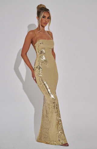 Atari Maxi Dress - Gold - Napalia