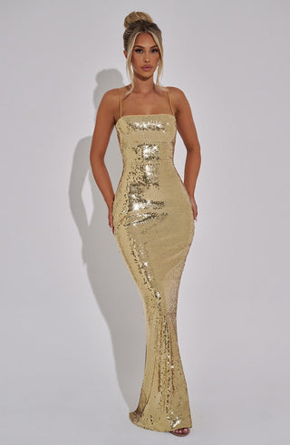 Atari Maxi Dress - Gold - Napalia