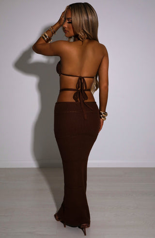 Aubery Maxi Skirt - Chocolate - Napalia