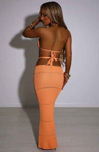 Aubery Maxi Skirt - Orange - Napalia