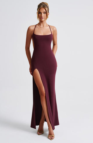 Beatrix Maxi Dress - Cherry Lacquer - Napalia