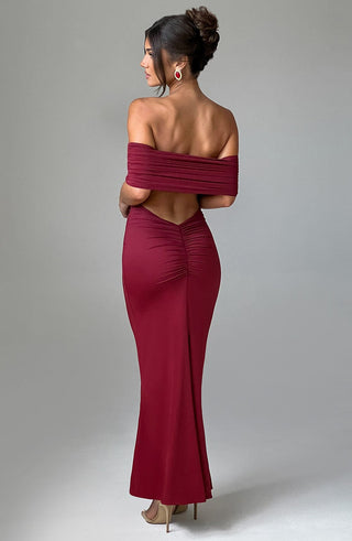 Belinda Maxi Dress - Burgundy - Napalia