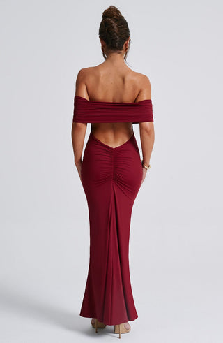 Belinda Maxi Dress - Burgundy - Napalia