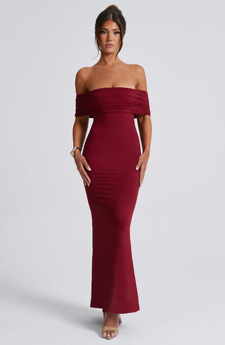 Belinda Maxi Dress - Burgundy - Napalia