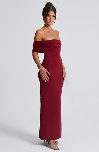 Belinda Maxi Dress - Burgundy - Napalia