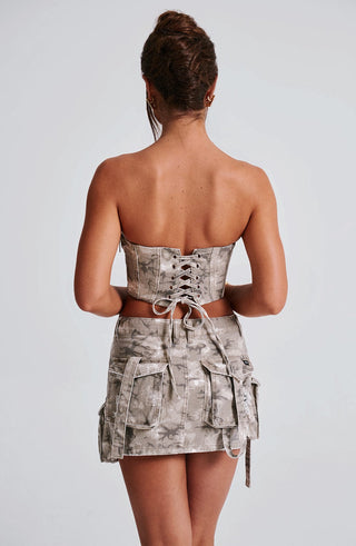 Billie Mini Skirt - Camo Print - Napalia