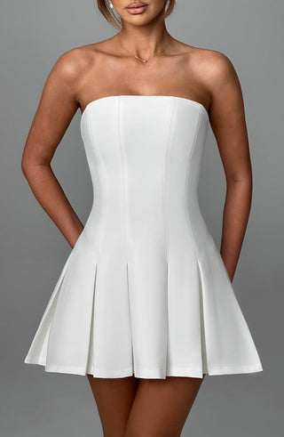 Bryony Mini Dress - Ivory - Napalia