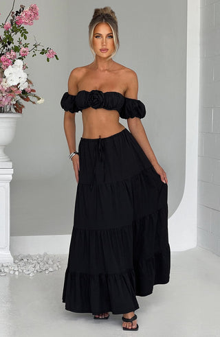 Carmen Maxi Skirt - Black - Napalia