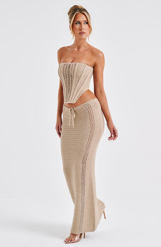 Chayenne Maxi Skirt - Beige - Napalia