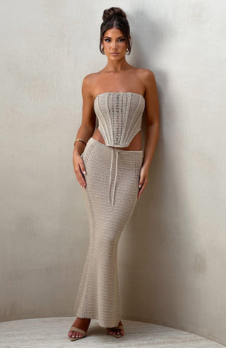 Chayenne Maxi Skirt - Beige - Napalia