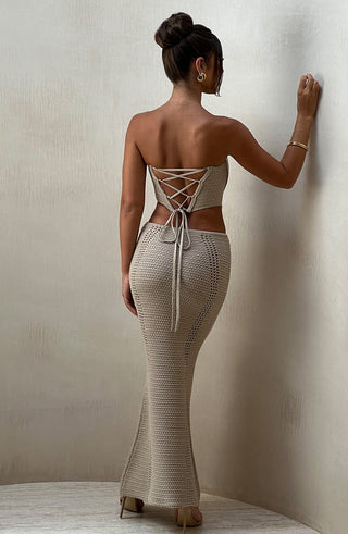 Chayenne Maxi Skirt - Beige - Napalia