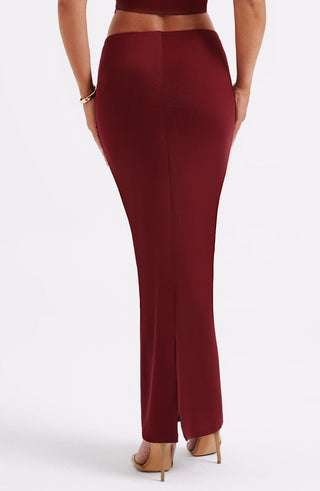 Chrishelle Maxi Skirt - Burgundy - Napalia