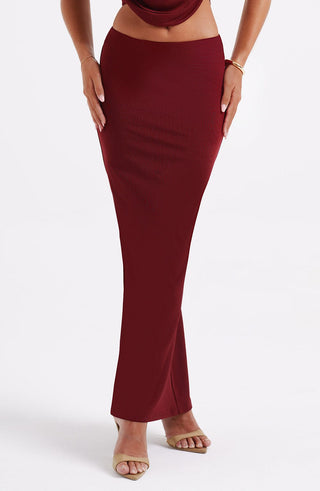Chrishelle Maxi Skirt - Burgundy - Napalia
