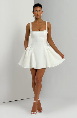 Christie Mini Dress - Ivory - Napalia