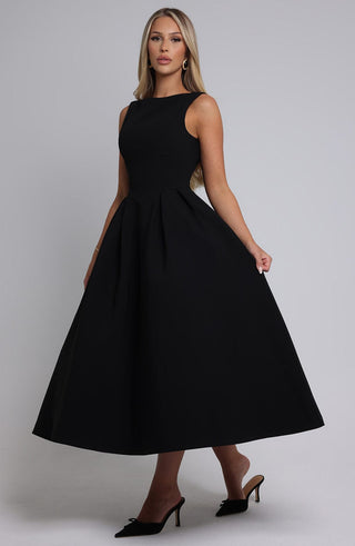 Clarabella Midi Dress - Black - Napalia
