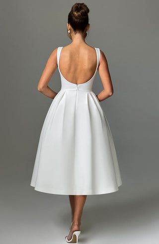 Clarabella Midi Dress - Ivory - Napalia