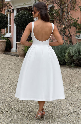 Clarabella Midi Dress - Ivory - Napalia
