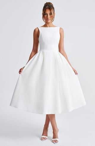 Clarabella Midi Dress - Ivory - Napalia
