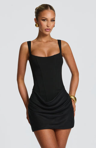 Cornelia Mini Dress - Black - Napalia