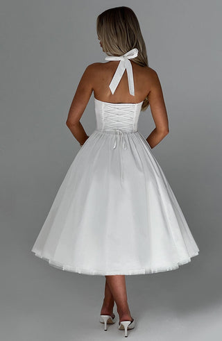 Cressida Midi Dress - Ivory - Napalia