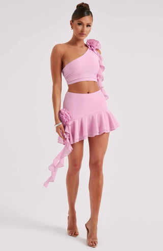 Daina Mini Skirt - Pink - Napalia