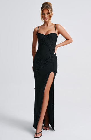 Dalary Maxi Dress - Black Lined - Napalia