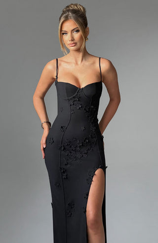Dalary Maxi Dress - Black Lined - Napalia