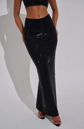 Dimity Maxi Skirt - Black - Napalia